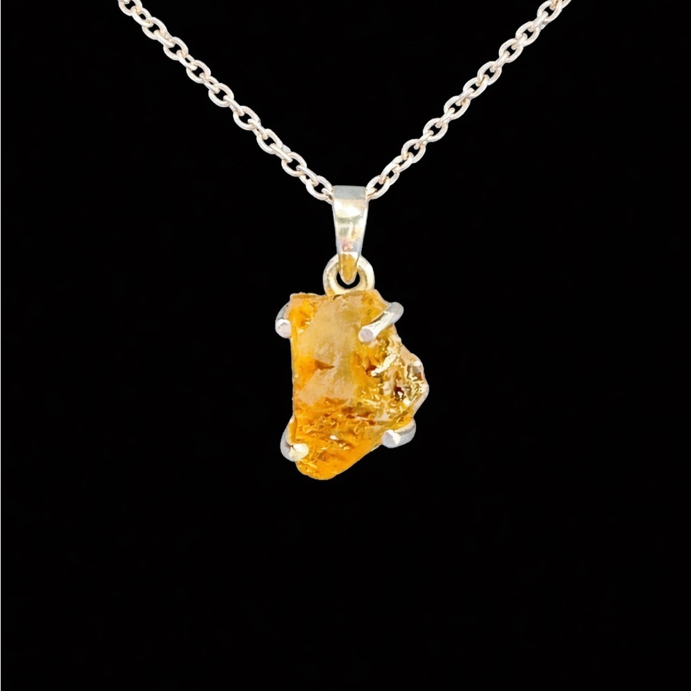 Citrine Pendant 925 Silver